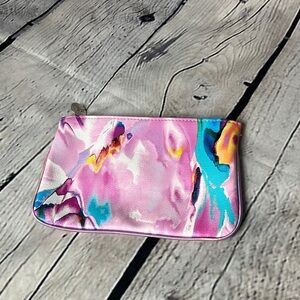Ipsy Pink and Blue Abstract Cosmetic Bag